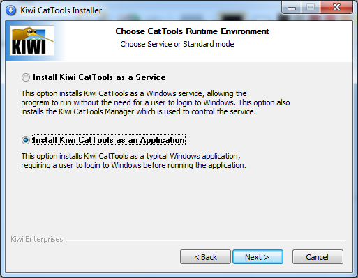Kiwi CatTools application Kiwi CatTools application