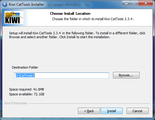 Kiwi CatTools install location Kiwi CatTools install location