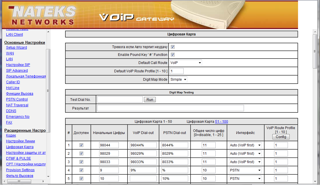настройки SIP Voicecom 92-1 digit map настройки SIP Voicecom 92-1 digit map